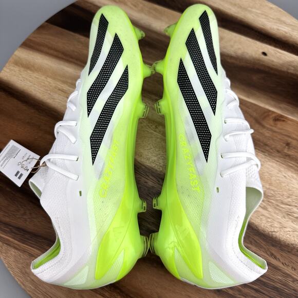 Adidas X Crazyfast.1 FG Soccer Cleats Boots Men's 13 White Green HQ4516 NEW - Picture 6 of 11